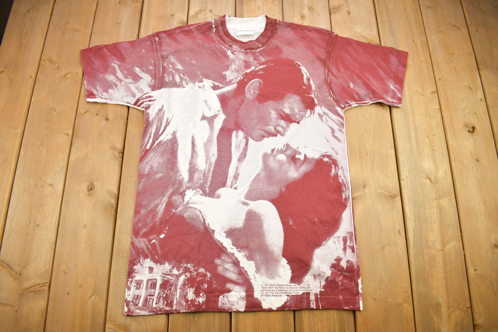 Vintage 1990s Gone With The Wind All Over Print Movie Promo T-shirt