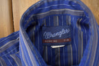 Vintage 1990s Wrangler Western Shirts Striped Button Up Shirt