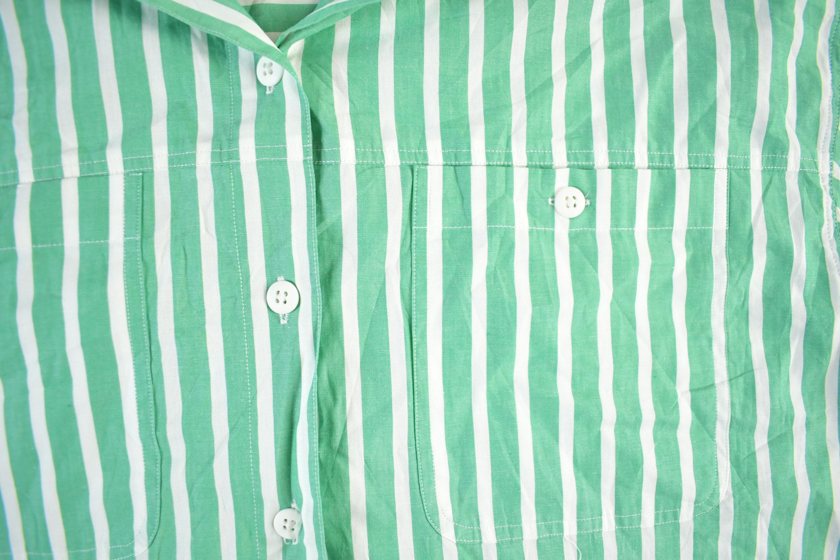 Vintage 90s Eddie Bauer Striped Button-Up Shirt, Men's Large