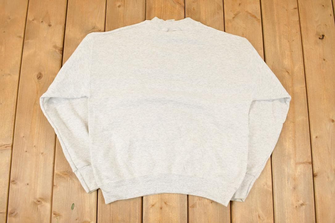 Vintage 1990s French Dog Funny Graphic Print Crewneck Sweatshirt Mens M