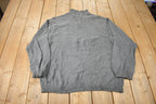 Vintage Y2K Chaps Embroidered Logo Quarter Zip Knit Sweater Size XL