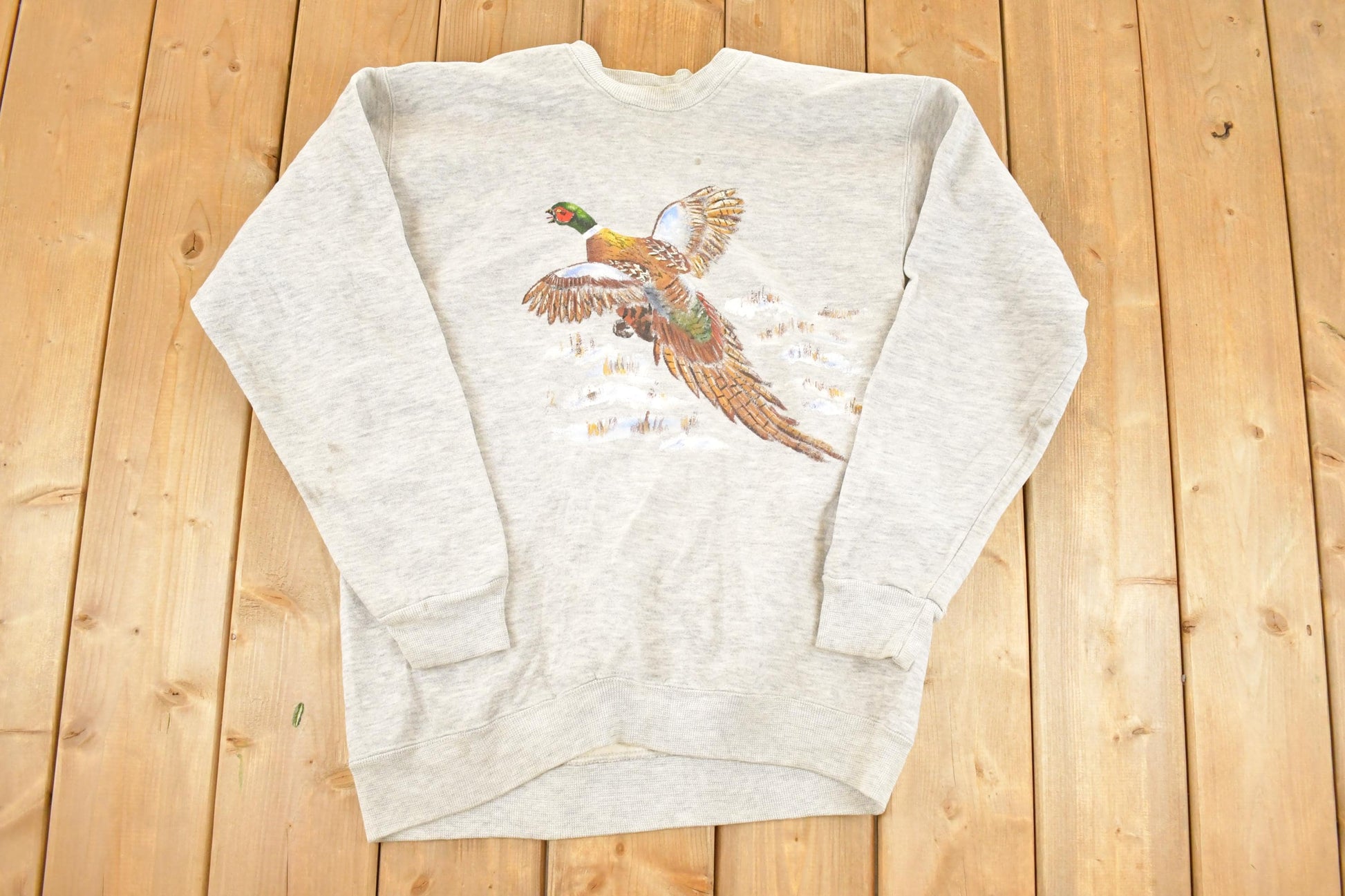 Vintage 1980s Pheasant Crewneck Sweatshirt Men's M