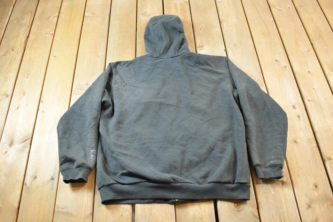 Vintage Y2K Carhartt Thermal Lined Heavy Weight Rain Defender Zip Up Hoodie