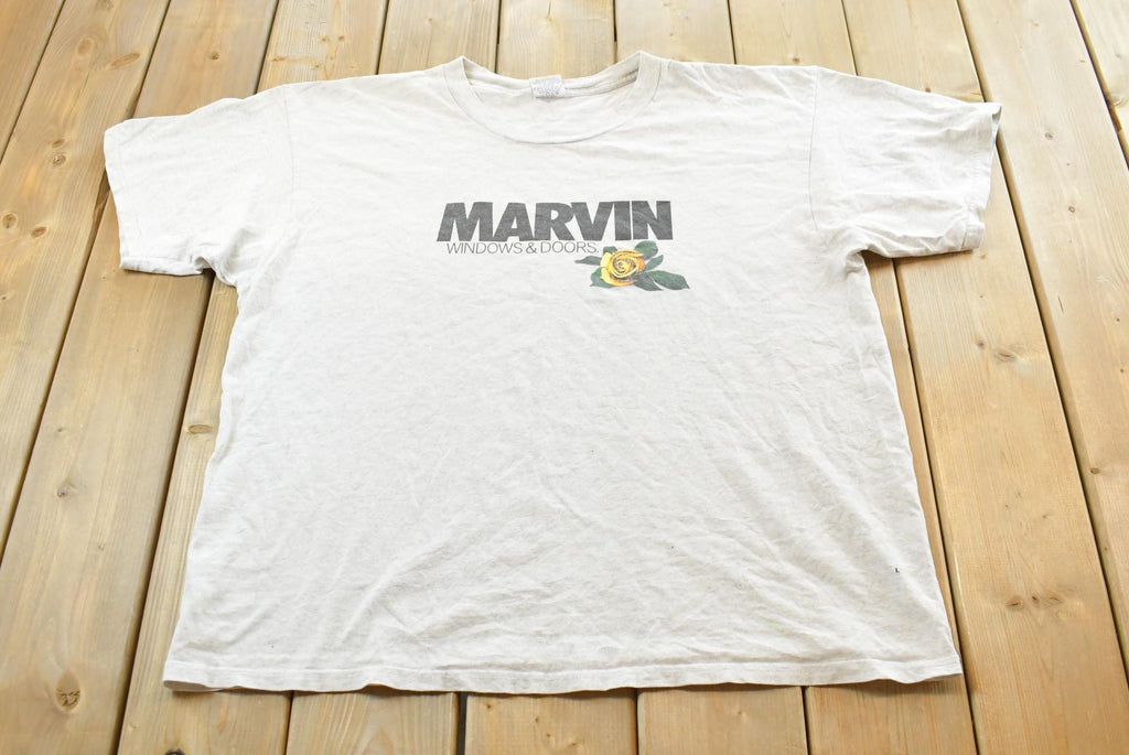 Vintage 1990s Marvin Windows & Doors Contractor T-Shirt Mens 2XL / 90s Vintage Construction Tee / Carpentry Tee / Streetwear