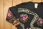 Vintage 1990s Abstract Floral Knit Crewneck Sweater