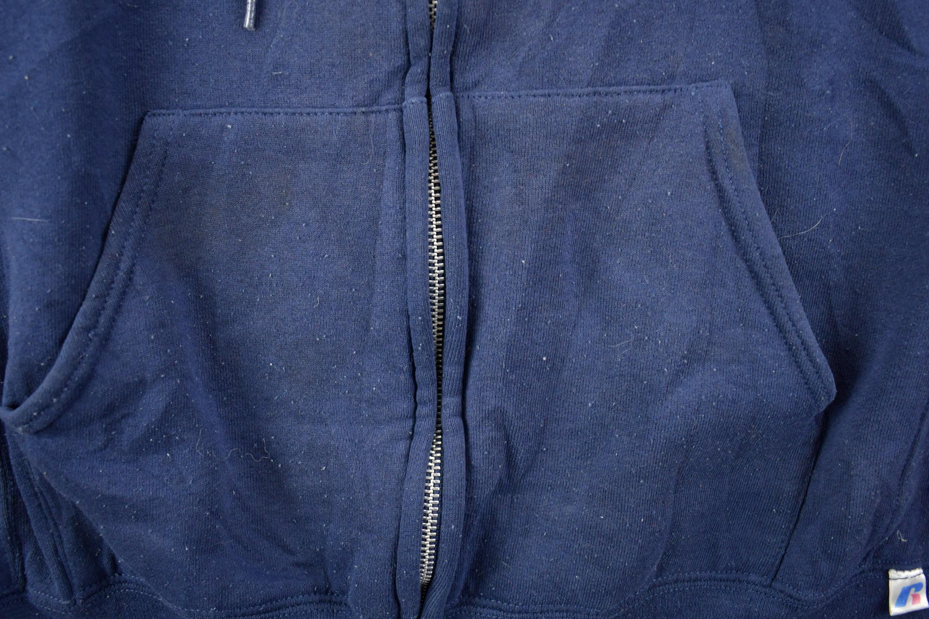Vintage 1990s Russell Athletics Blank Zip Up Hoodie Sweatshirt