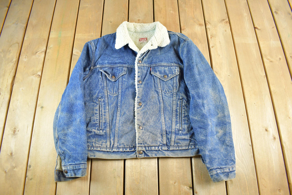 Vintage 1980s Levi's Sherpa Lined Denim Jean Jacket Men's Large
