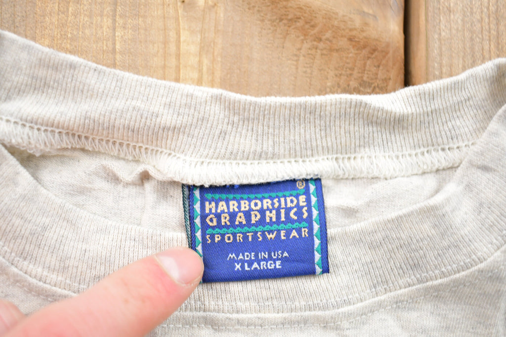 Vintage 1990s Harborside Fishing Graphic T-Shirt