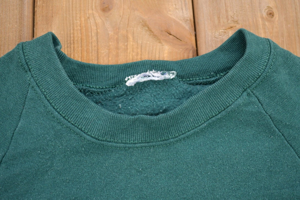 Vintage 1990s Turquoise Blank Crewneck Sweatshirt