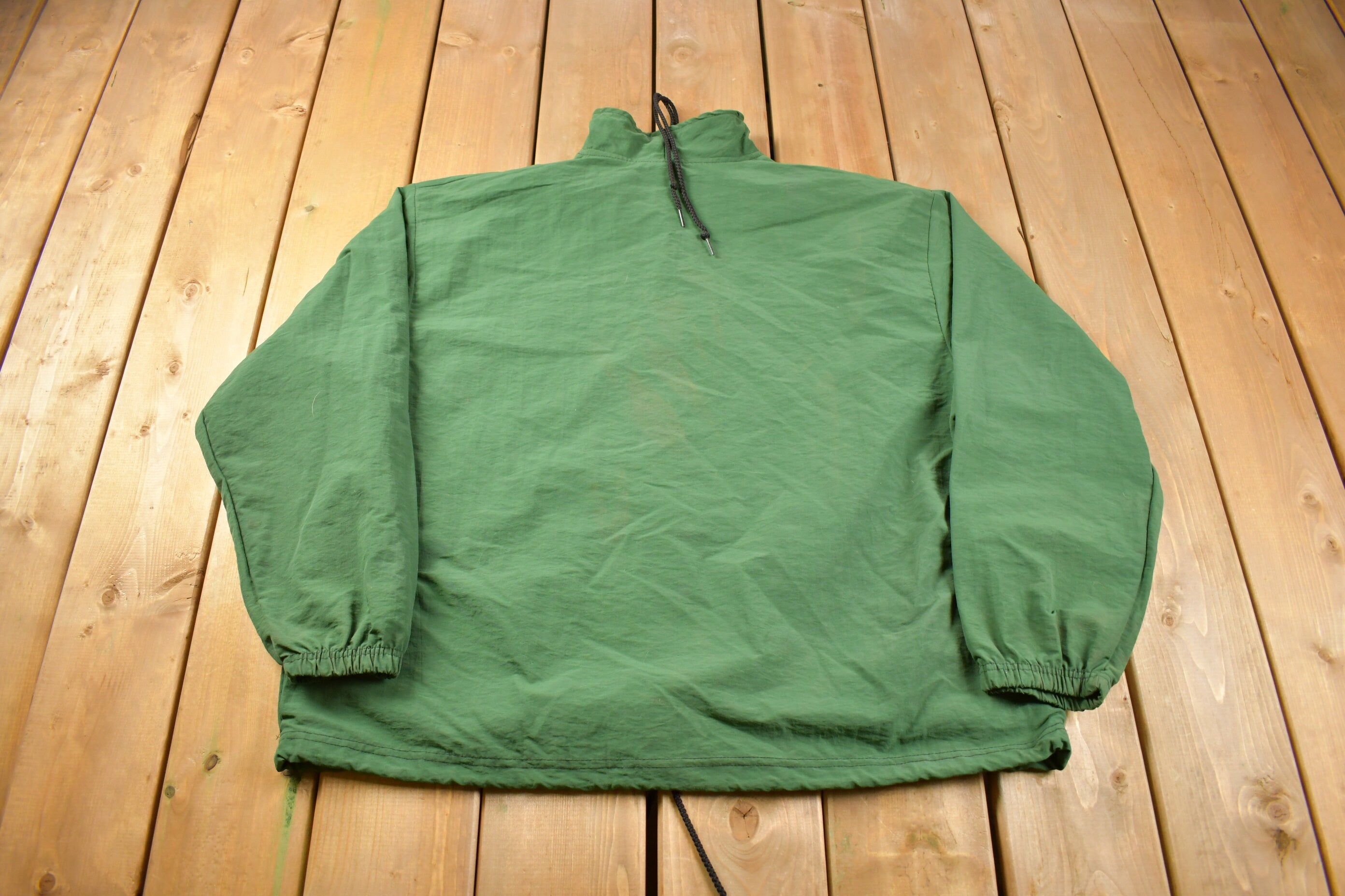 Vintage 1980s Surf Style Interplanetary Body Gear Quarter Zip Windbreaker Jacket