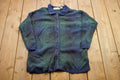 Vintage 1990s Plaid Knitted Button Up Collared Sweater
