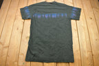 Vintage 1990s Wolf Theme All Over Print Graphic T-Shirt Made In USA