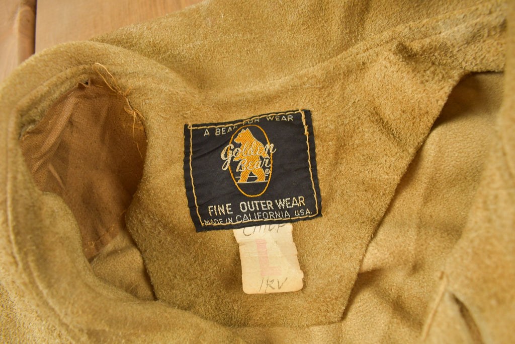 Vintage 1960s Golden Bear Fringe Leather Jacket