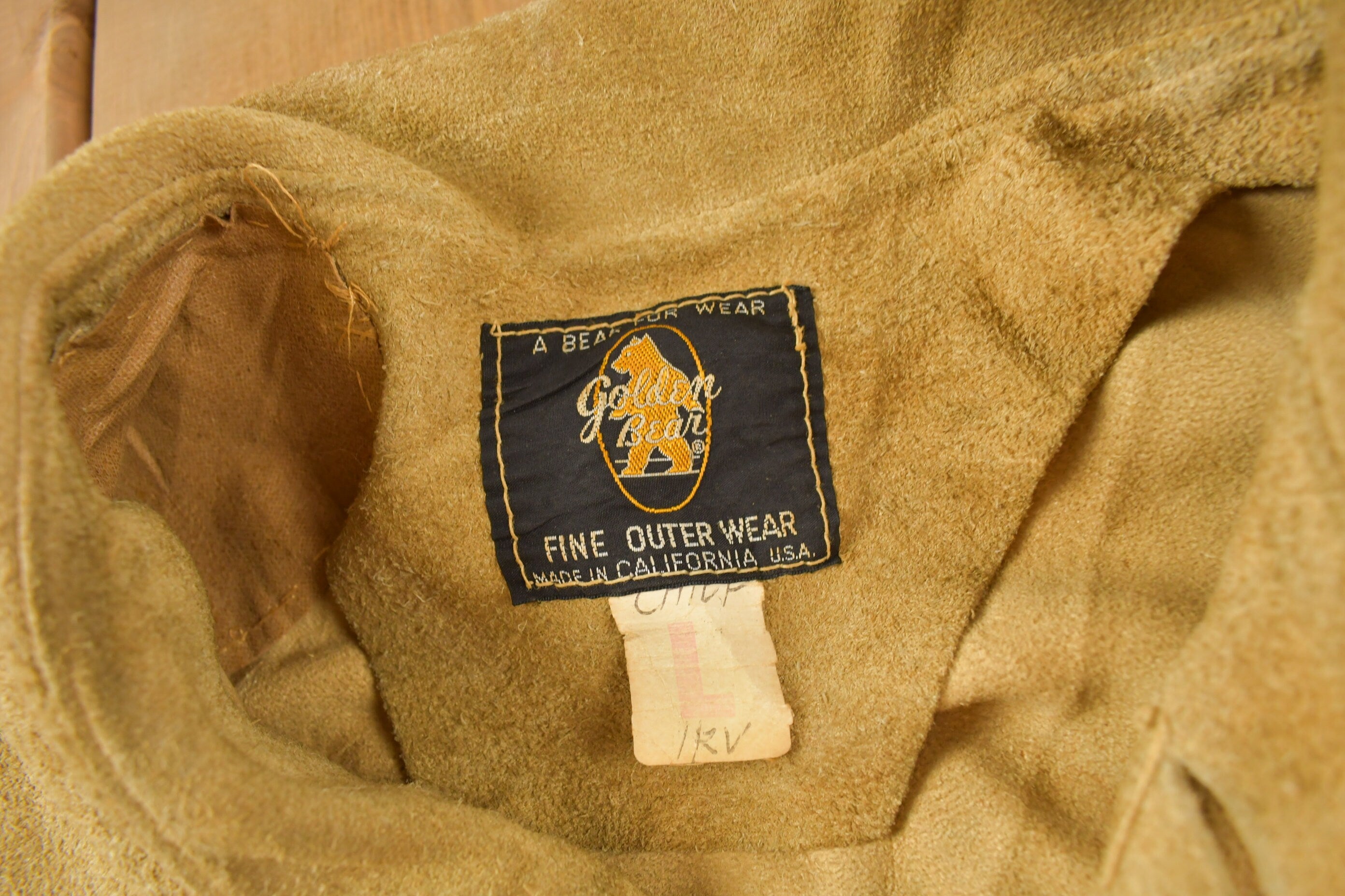 Vintage 1960s Golden Bear Fringe Leather Jacket