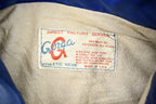 Vintage 1980s Blue Country Satin Windbreaker Jacket
