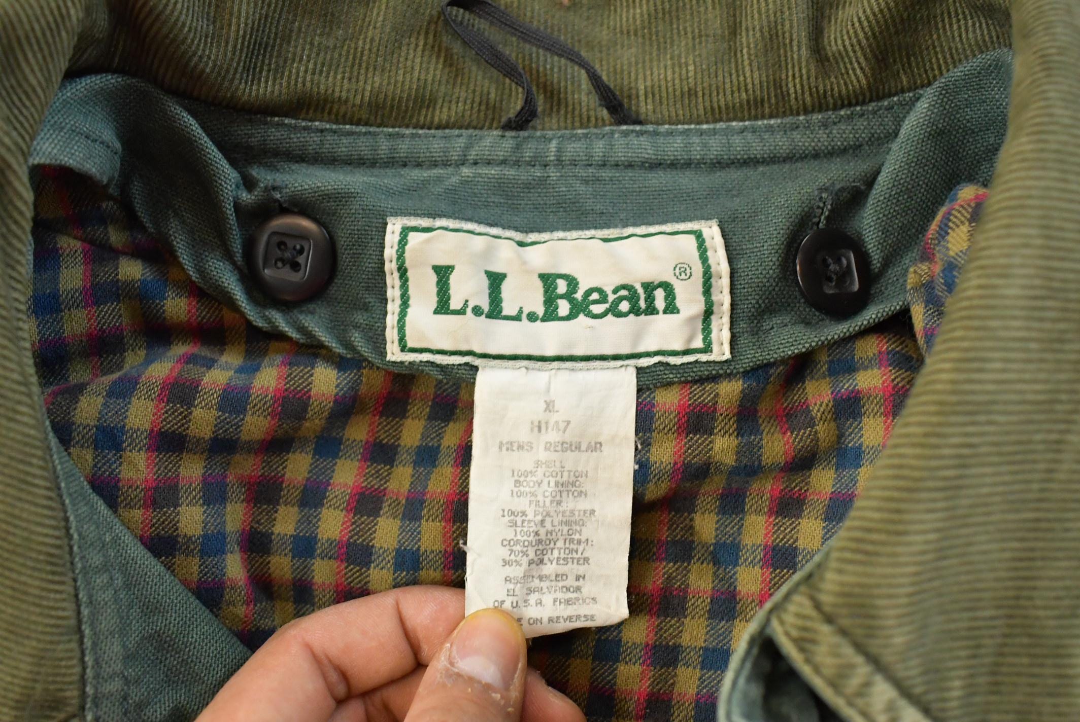 Vintage 1990s L.L. Bean Lined Barn Chore Jacket Men's XL / Workwear / Streetwear / Barn Coat / 90s LL Bean / Outdoors