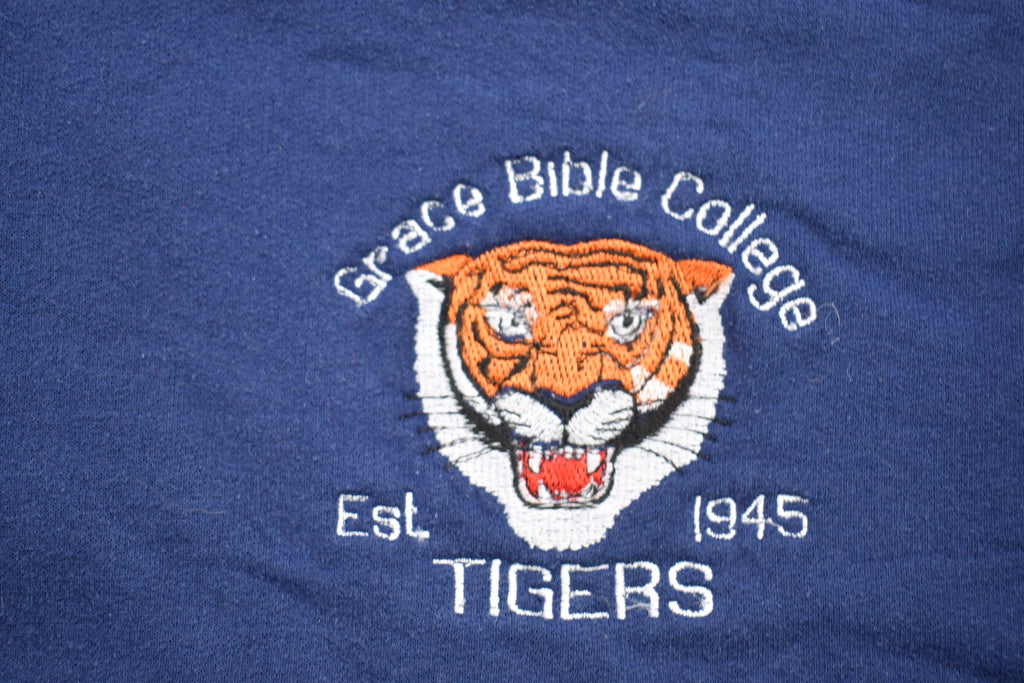 Vintage 1990s Grace Bible College Tigers Collegiate Hoodie