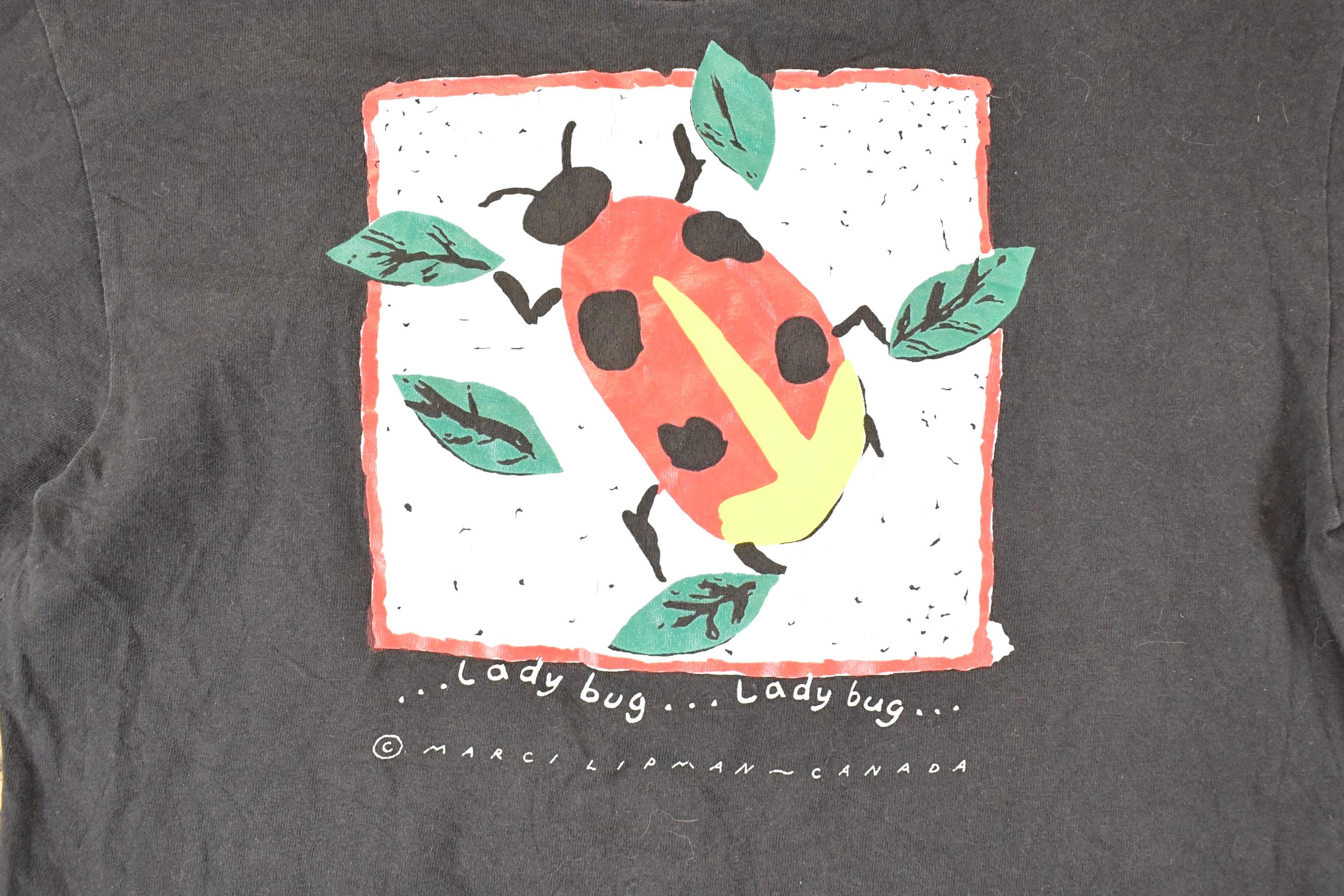 Vintage 1990s Marci Lipman Ladybug Souvenir Cartoon T-Shirt Women's S