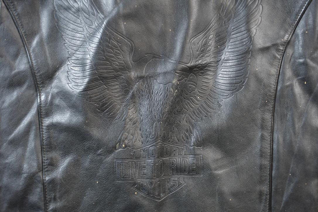 Vintage 1980s Golden Crown Leather Vest