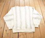 Vintage 1980s Harrington Square Knit Crewneck Sweater