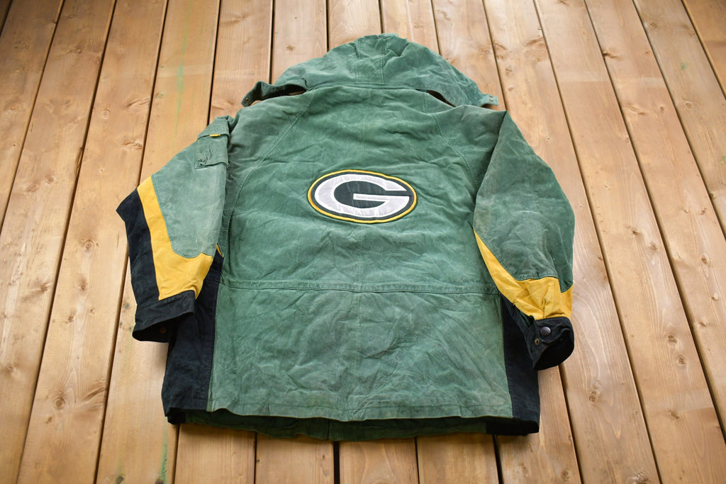 Vintage 1990s Green Bay Packers NFL Suede Full Zip Jacket