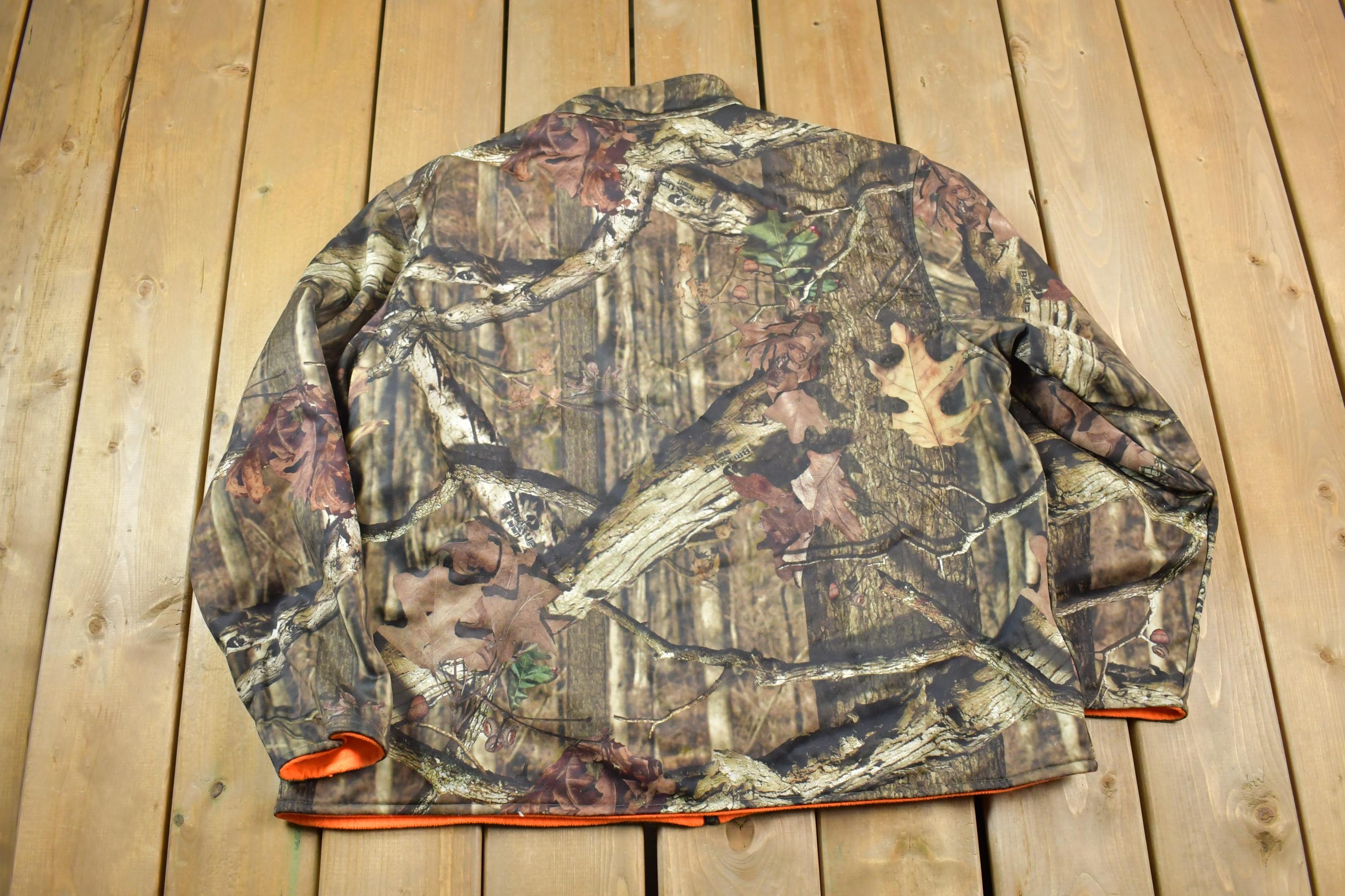 Vintage Military Style Real Tree Style Full Zip Up Camo Sweater Jacket