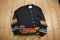 Vintage 1980s Upcycled Treasures 3D Flower Knit Cardigan Sweater