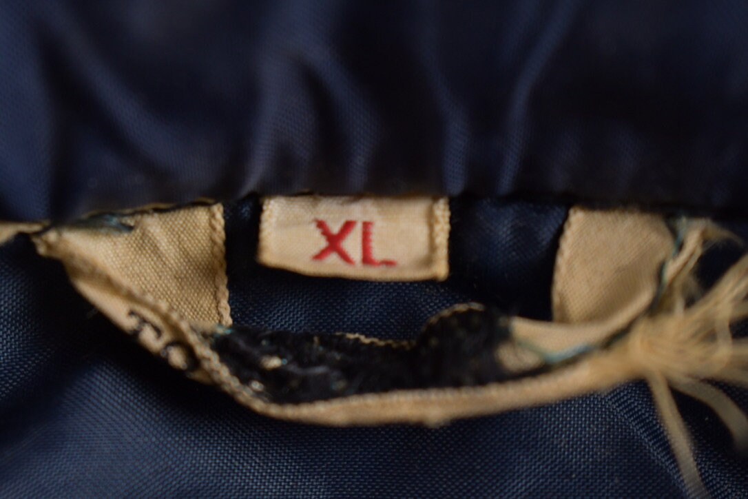 Vintage 1950s Navy Blue Wool Button Up Shirt