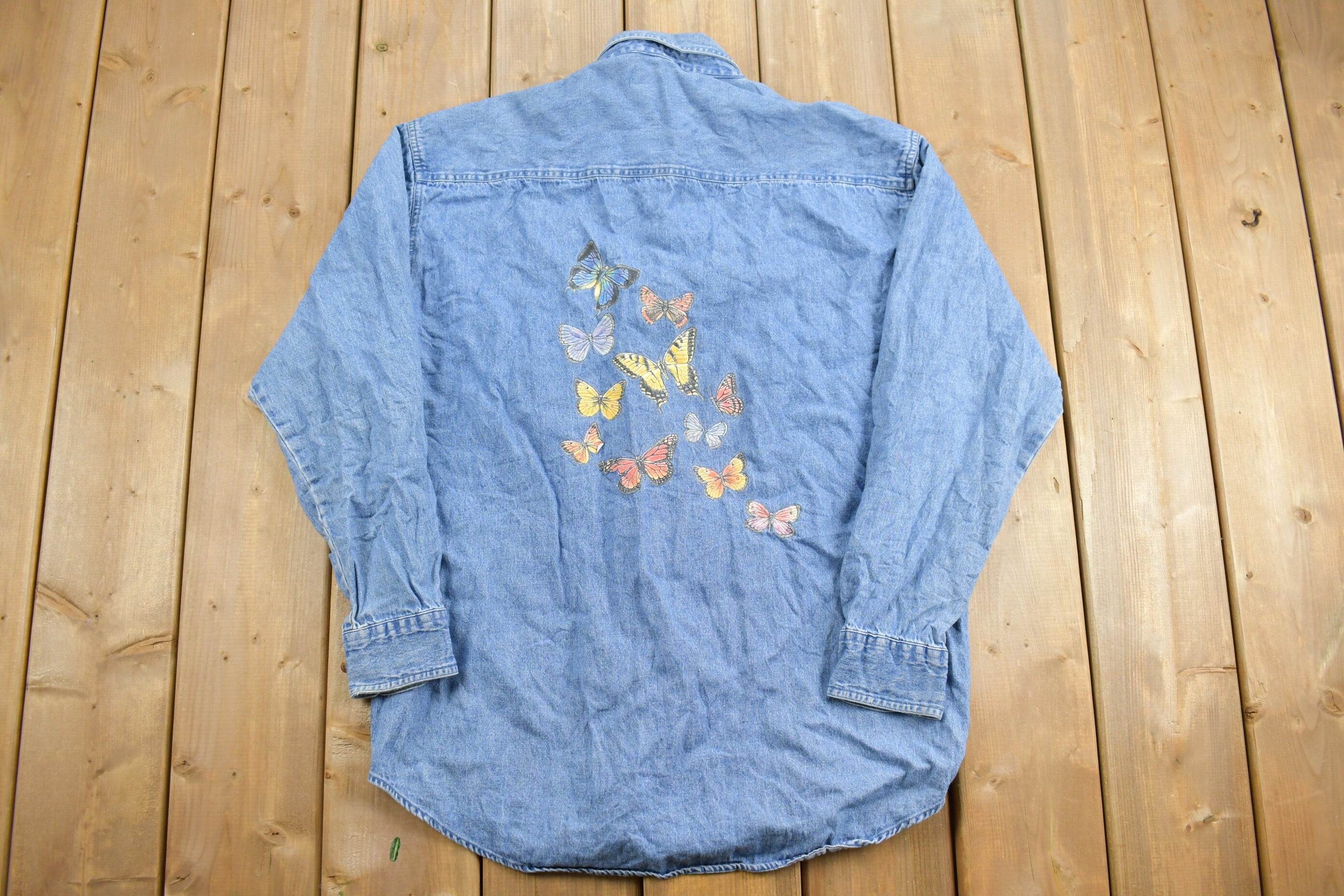Vintage 1990s Cactus Clothing Button Up Denim Shirt
