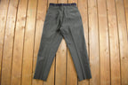 Vintage 1970s Military Wool Trousers with Belt Size 28 x 29