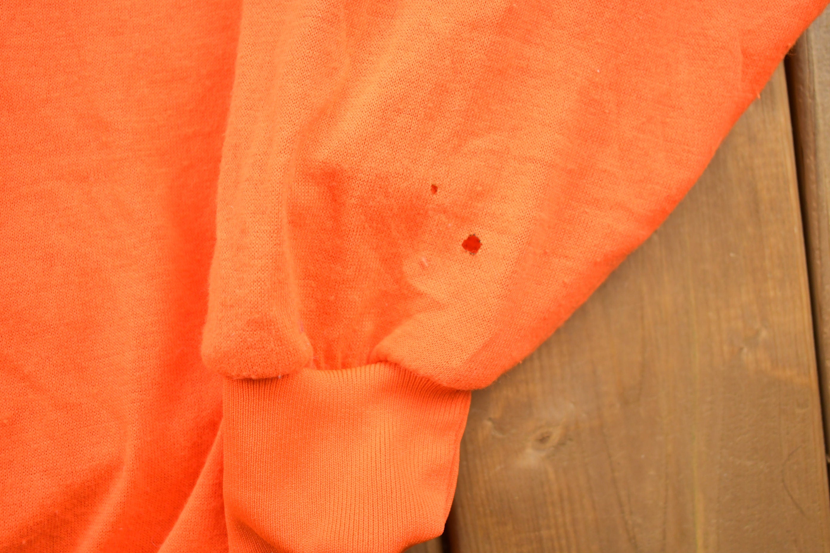 Vintage 1990s Muleskins Thermal Blank Zip Up Hoodie / 90s Crewneck / Made In USA / Essential / Streetwear / 90s Blank / 90s Zip Up