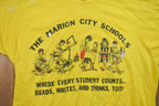 Vintage 1980s Marion City Schools Graphic Thrashed Screen Stars T Shirt  Rare Vintage  Streetwear  Single Stitch  Made In USA