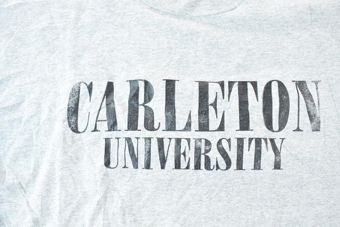 Vintage 1997 Carleton University Softball Champs Collegiate T-Shirt