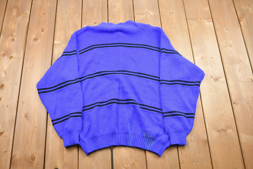 Vintage American Line Quarter Zip Knitted Sweater