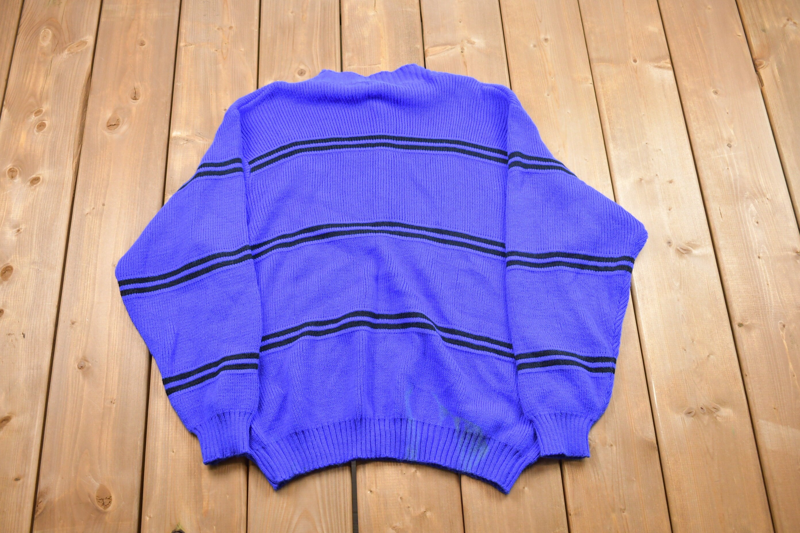 Vintage American Line Quarter Zip Knitted Sweater