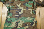 Vintage 1970s Military Woodland Camo Field Jacket