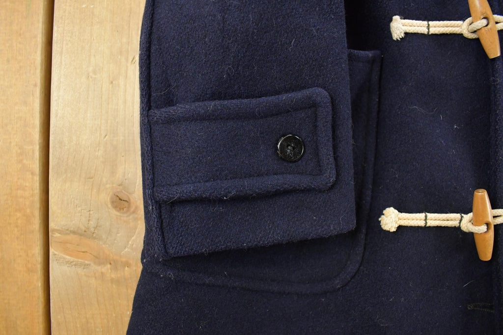 Vintage 1980s Windmill Wool Duffle Coat Men's Medium / 90s Coat / Fish Hooks / Outdoors