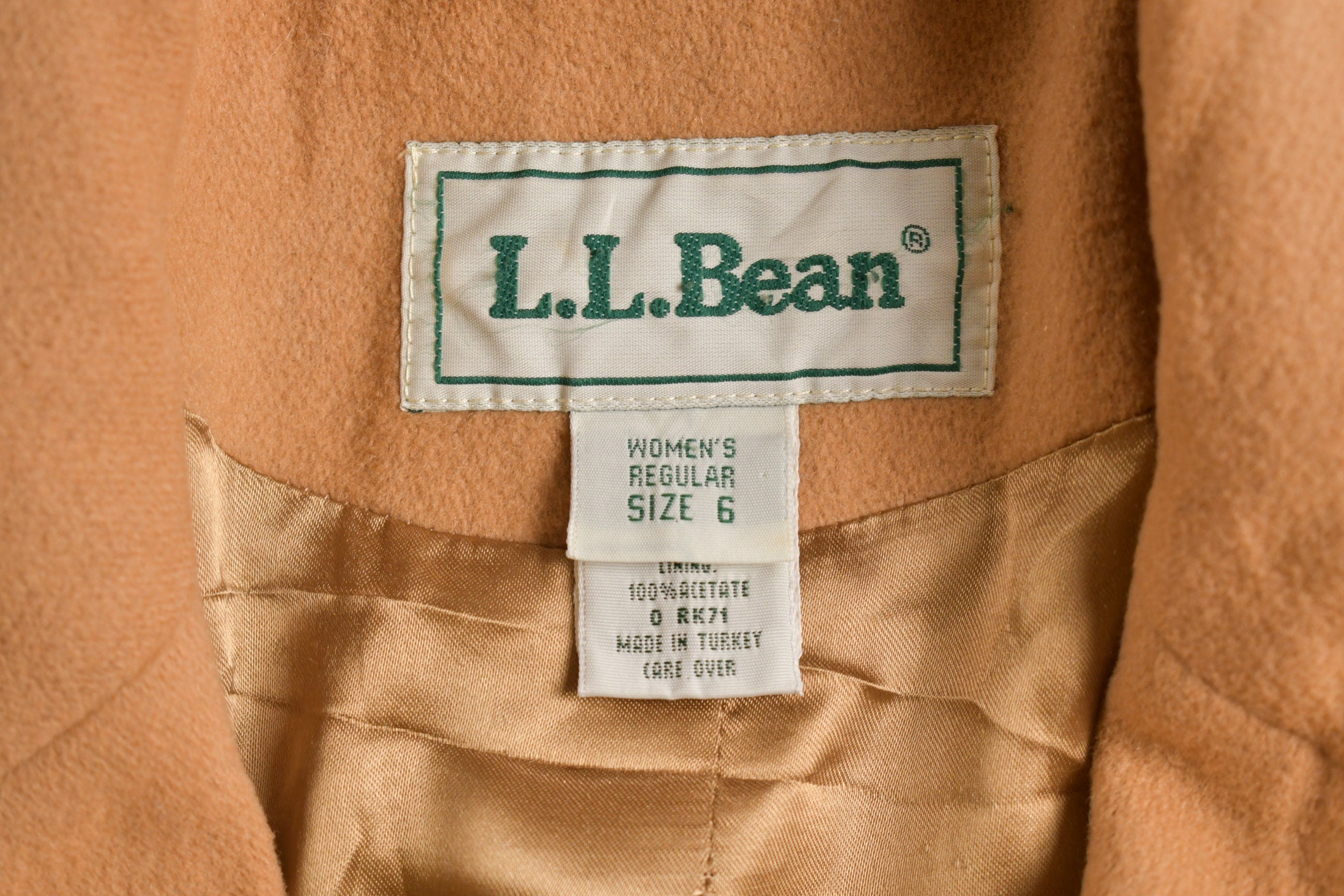 Vintage 1990s LL Bean Beige Wool Jacket