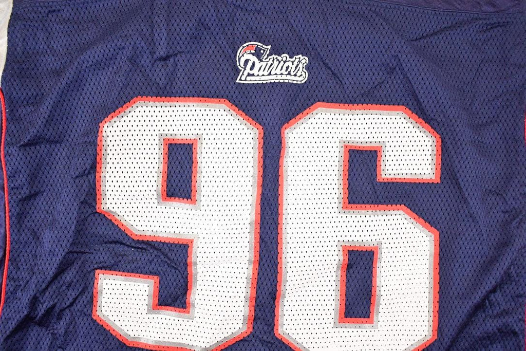 Vintage Y2K Reebok New England Patriots Adalius Thomas NFL Jersey Men's L / Football Fan Apparel / 2000s Sportswear / Single Stitch Tee