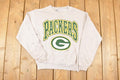 Vintage 1998 Green Bay Packers NFL Football Graphic Print Crewneck Sweatshirt Youth L