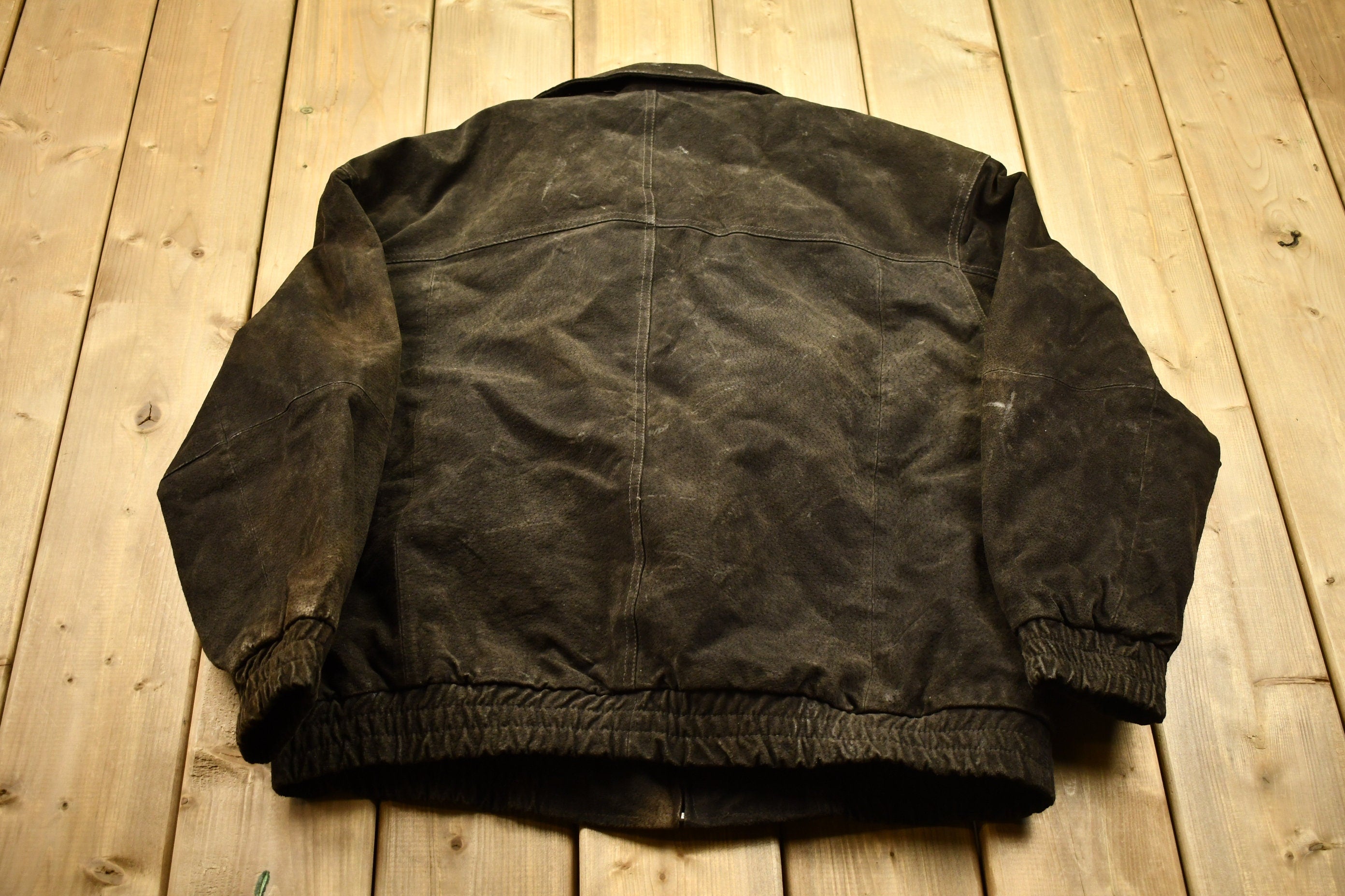 Vintage 1990s Serge Platini Suede Leather Jacket