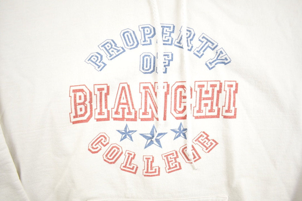 Vintage 1990s Bianchi College Hong Kong Front Pocket Collegiate Hoodie Sweatshirt