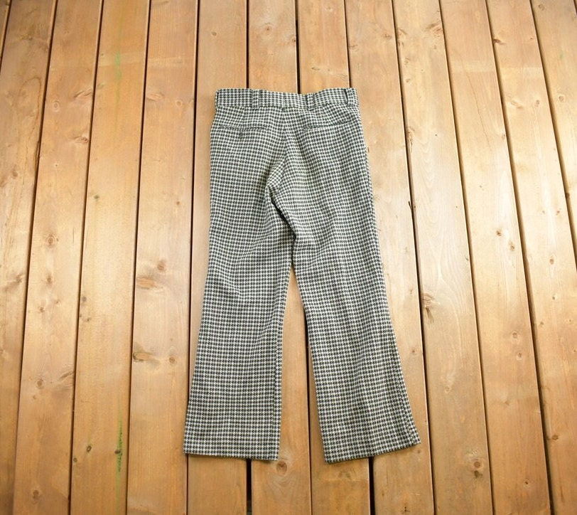 Vintage 1970s Levi's Panatela Checkered Slacks Size 30x27