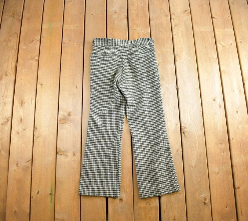 Vintage 1970s Levi's Panatela Checkered Slacks Size 30x27 / Vintage Dress Pants / Streetwear / Made In USA / Vintage Levi's