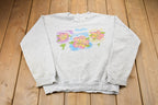 Vintage 1990s Naples Florida Floral Print Crewneck Sweatshirt