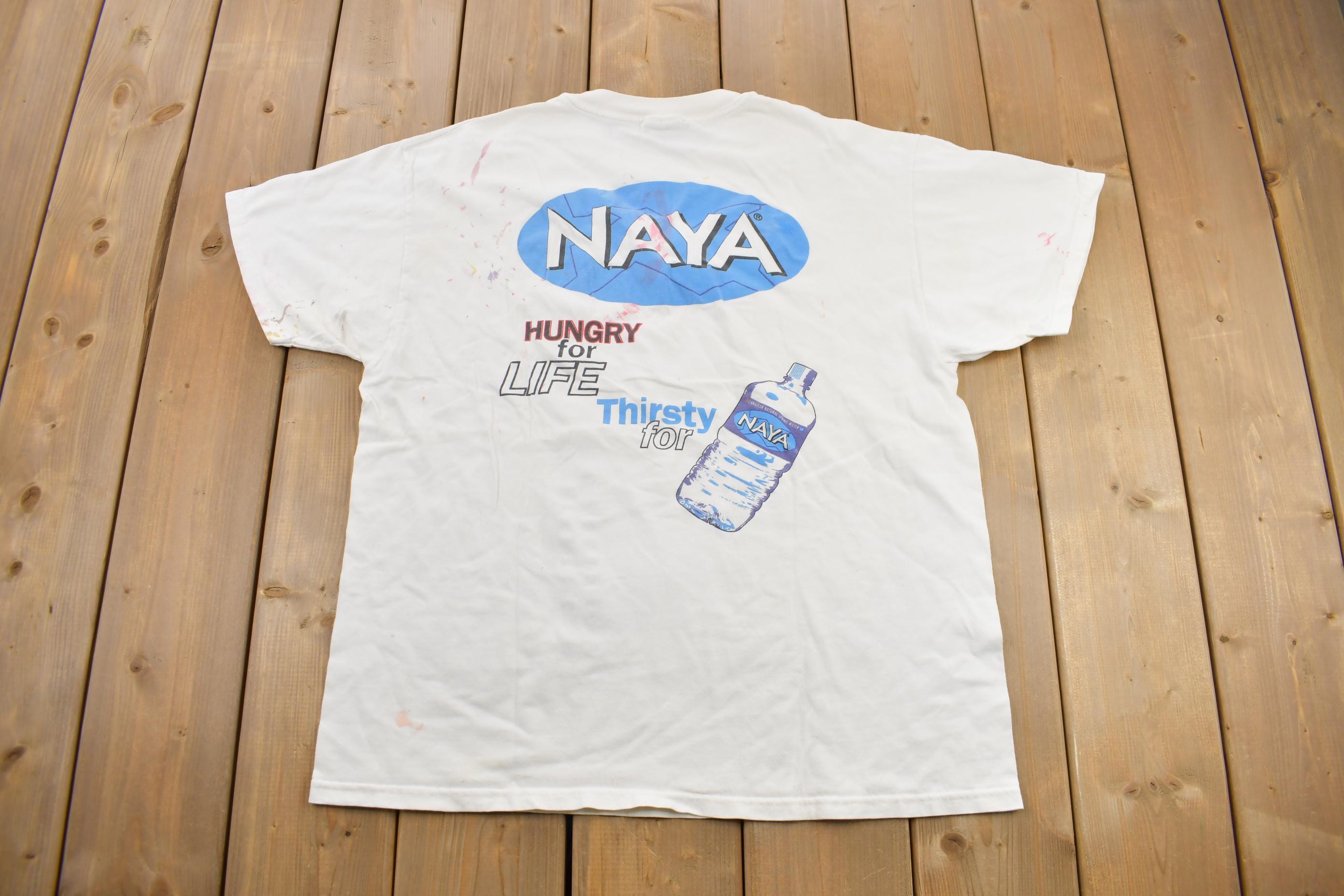 Vintage 1990s NAYA Canadian Spring Water Graphic T-Shirt