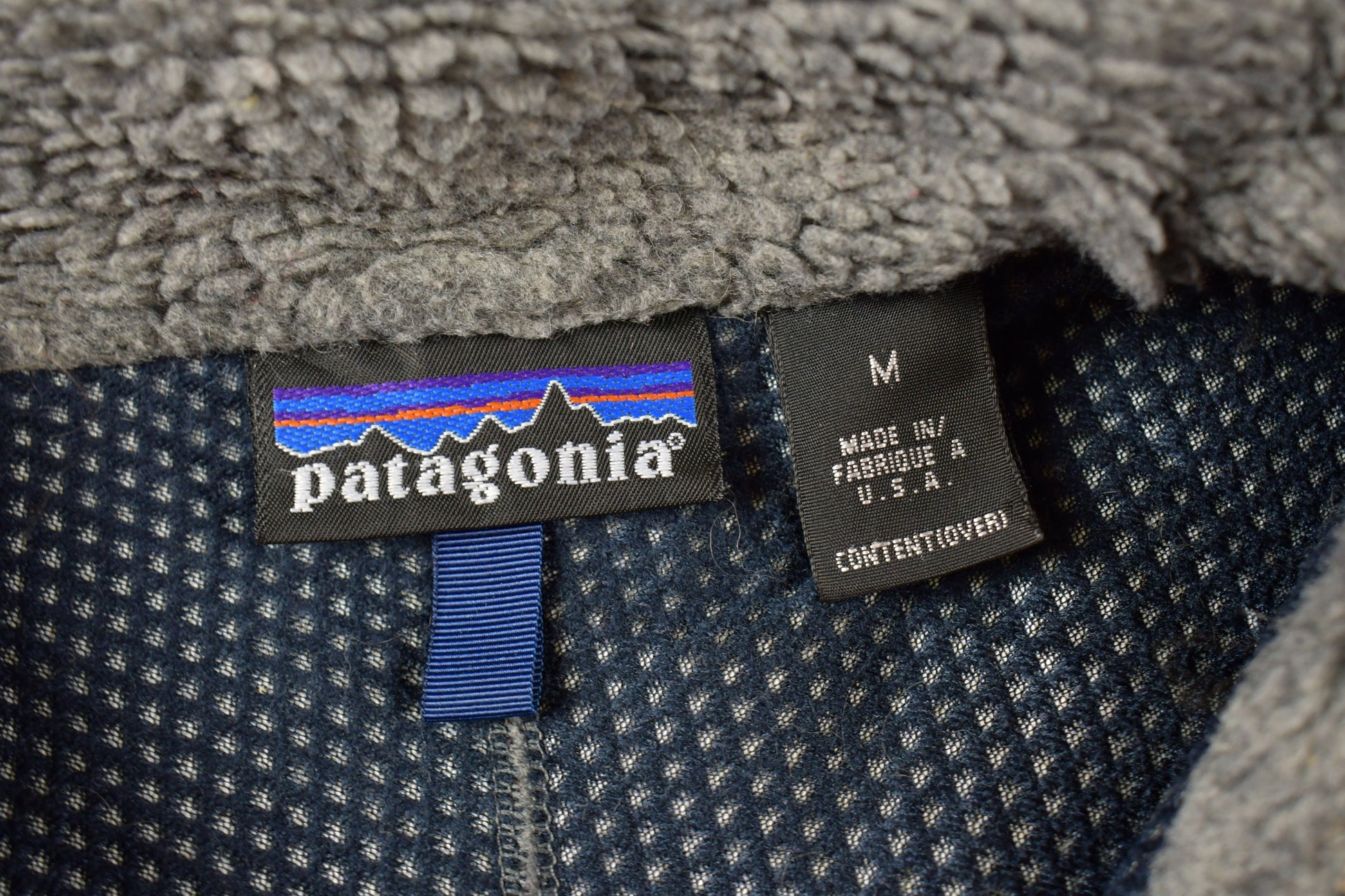 Vintage 1990s Patagonia Deep Pile Fleece Zip Up Sweater