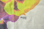 Vintage 1990s Pansies Flowers Maze Heavy Cotton Graphic T-Shirt