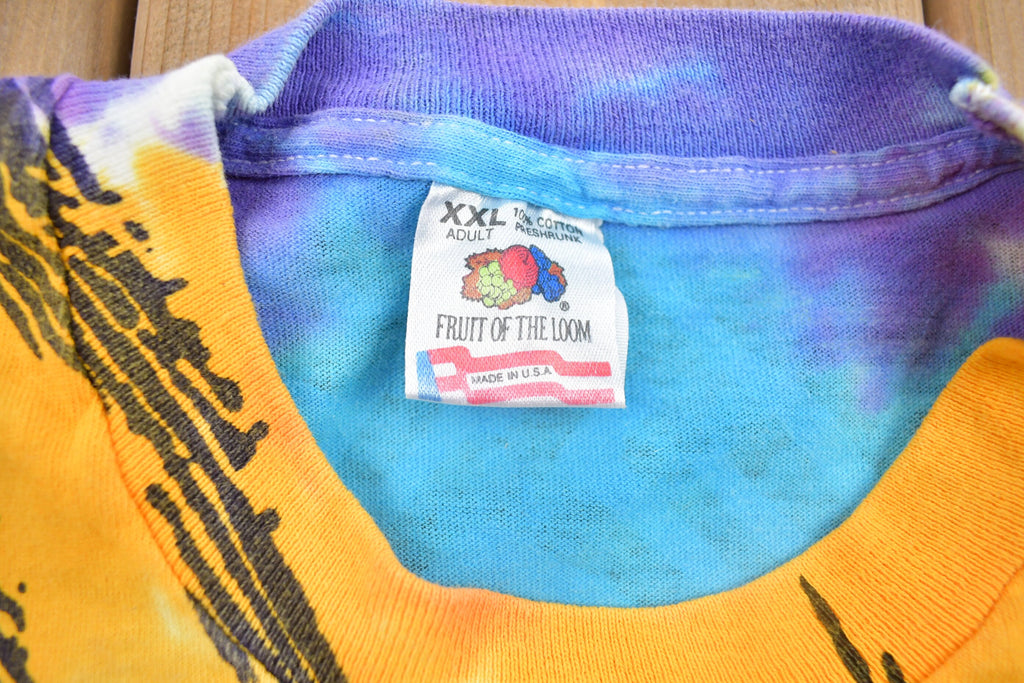 Vintage 1992 Astrology Sun and Moon All Over Print Graphic T Shirt