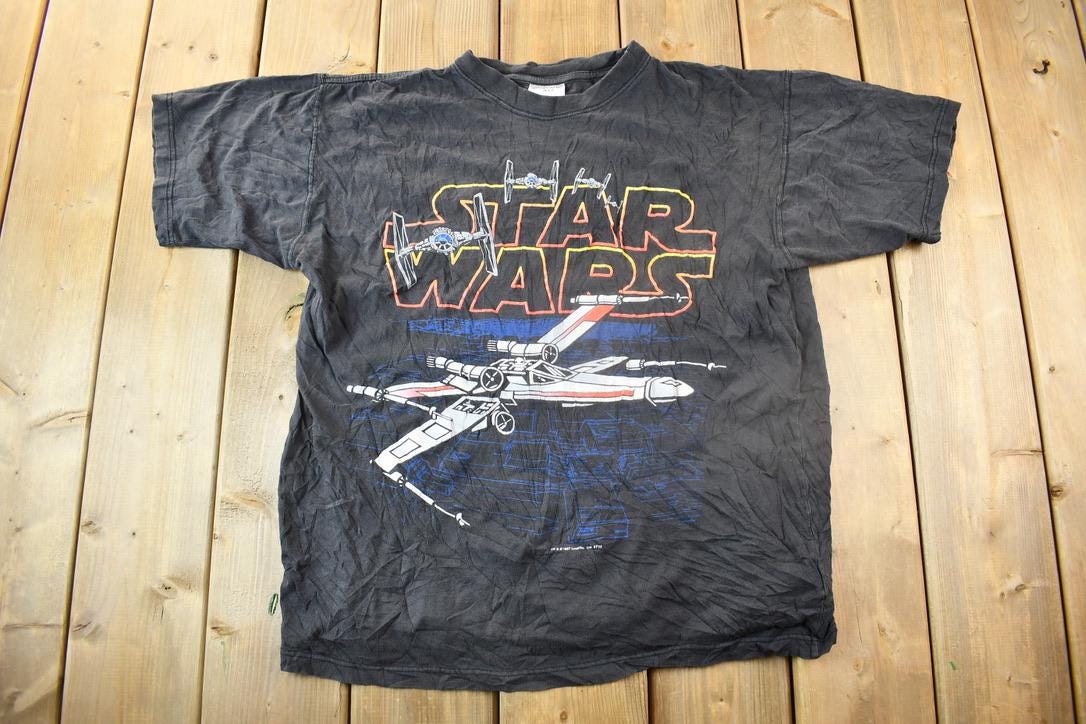 Vintage 1997 Star Wars X-Wing Graphic T-Shirt Size L
